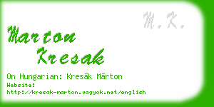marton kresak business card